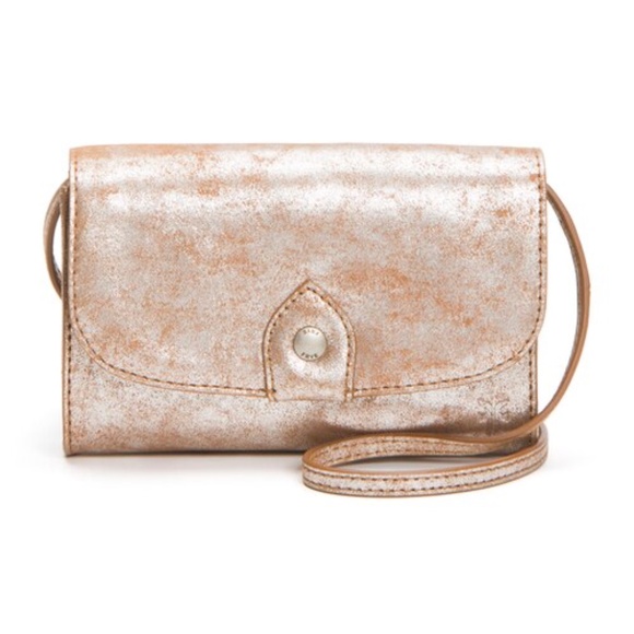 Frye Handbags - Frye Melissa Wallet Crossbody - Silver Distressed